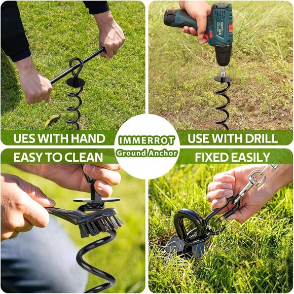Ground Spiral Auger Stakes Suitable for Tent Trampoline(1 Earth Anchor) - Picture 6 of 8